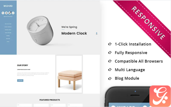 Wizard Furniture Store Responsive OpenCart Template