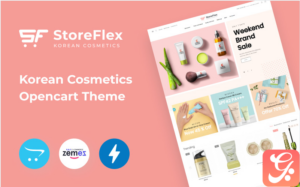 StoreFlex - Korean Cosmetics eCommerce Template OpenCart Template