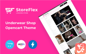 StoreFlex Lingerie Website Template for Underwear Shop OpenCart Template