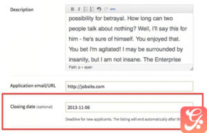 WP Job Manager Application Deadline Addon 1.3.0