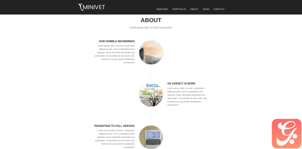 Minivet One Page WordPress Theme 1