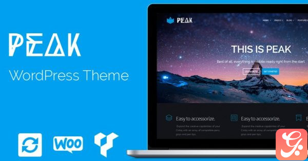 peak wordpress theme visualmodo