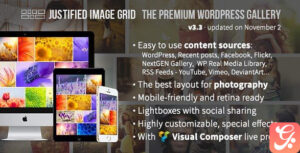Justified Image Grid Premium WordPress Gallery 4.7