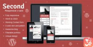 Second Responsive Wordpress V-card