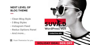 SUVAD - Personal Blog Minimal WordPress Theme