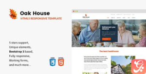 Oak House Senior Care Retirement Rehabilitation WordPress Theme
