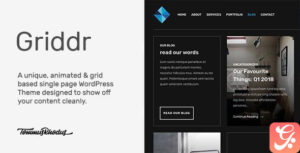 Griddr Animated Grid Creative WordPress Theme 1.0.4