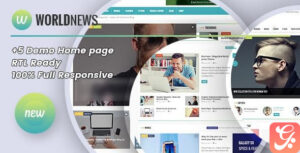 WorldNews Magazine RTL Responsive WordPress Blog 2.0