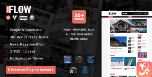 Flow News Magazine and Blog WordPress Theme 2.0