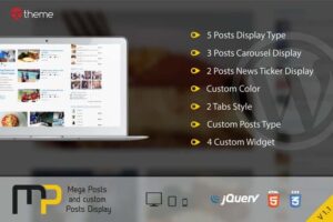 Mega Posts and Custom Posts Display WP Plugin 1.1