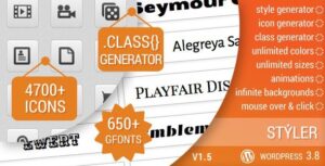 Styler - Icons Fonts and CSS Generator for WP 1.4.9