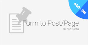 NEX-Forms - Form to Post Page Add-on 8.5
