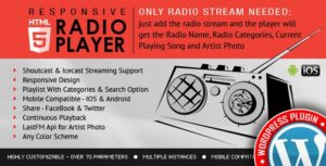 Radio Player Shoutcast and Icecast WordPress Plugin 4.4.6