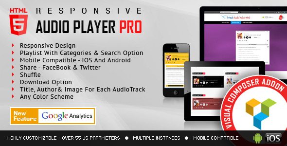 Visual Composer Addon - HTML5 Audio Player PRO 2.0