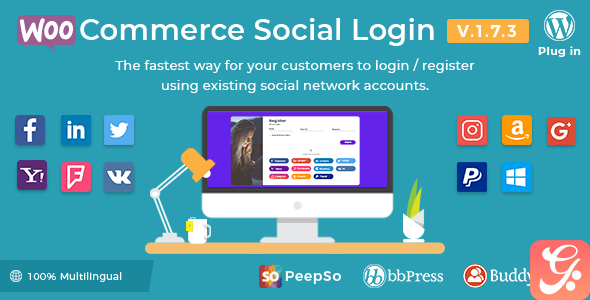wooCommerce social login banner