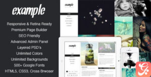 Example-Responsive And Retina Portfolio WP Theme 1.2