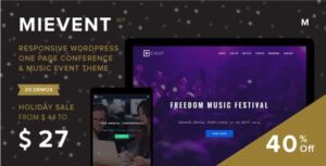 MiEvent - Responsive Event And Music WordPress Theme 1.0
