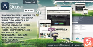 Quasar - Wordpress Theme with Animation Builder 2.9