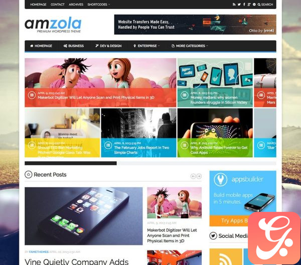 FameThemes Amzola WordPress Theme