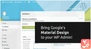 Material WP – Material Design Dashboard Theme 1.0.6