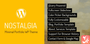 Nostalgia - Responsive Portfolio WordPress Theme 7.7