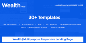 Wealth – Multi-Purpose Landing Page WordPress Theme 1.3.0