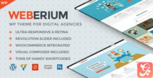 Weberium | Responsive WordPress Theme Tailored for 1.21
