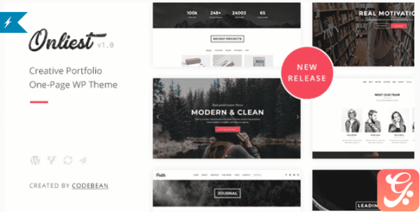 Onliest - Creative Portfolio One Page WP Theme 1.1