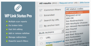 WP Link Status Pro - Fix Broken Links And Manage Redirections