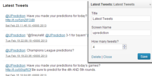 WordPress Twitter Feed Plugin 1.3.0