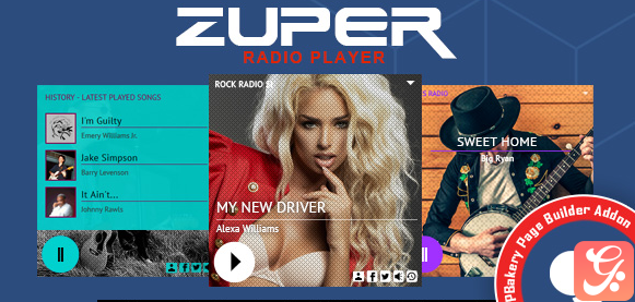 Zuper Radio Player for WPBakery Page Builder