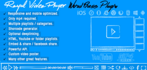 Royal Video Player Wordpress Plugin 3.4