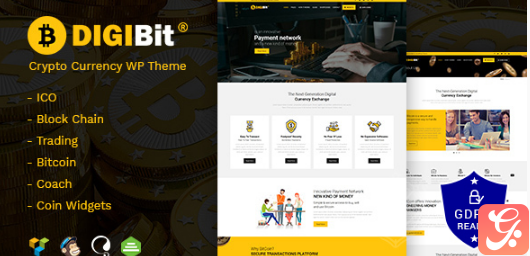 DigiBit Cryptocurrency Mining WordPress Theme
