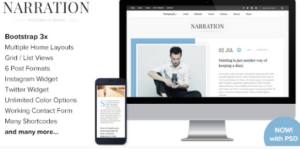 Narration - A Responsive WordPress Blog Theme 1.9