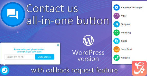 Contact us all in one button with callback request feature for WordPress