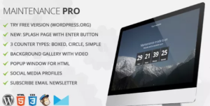 Maintenance PRO – WordPress plugin 3.6