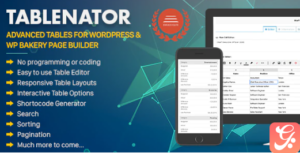 Tablenator – Advanced Tables for Visual Composer 2.1.92