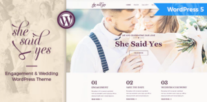SheSaidYes - Engagement & Wedding WordPress Theme 1.3