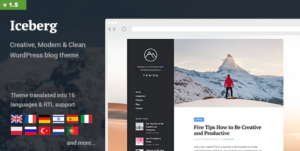Iceberg - Simple & Minimal Personal Wordpress Blog Theme 2.1