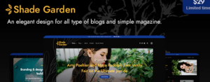 ShadeGarden - Creative Blog WordPress Theme