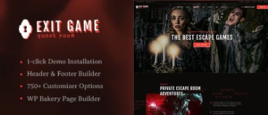 Exit Game | Real-Life Room Escape WordPress Theme 1.4.1