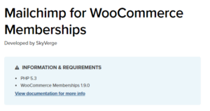 MailChimp for WooCommerce Memberships 1.5.0