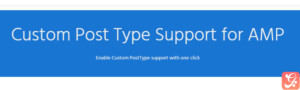Custom Post Type Support for AMP 5.3.1