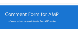 Comment Form for AMP 2.7.15
