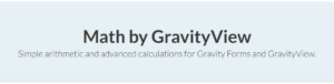 Math by GravityView 2.7.1