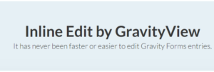 Inline Edit by GravityView 2.1.2