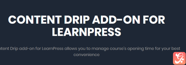 LearnPress Content Drip Add on