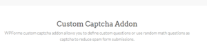WPForms Custom Captcha Addon 1.8.0