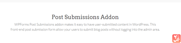 WPForms Post Submissions Addon 1