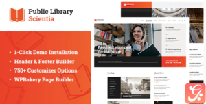 Scientia | Public Library & Book Store Education WordPress Theme 1.0.2